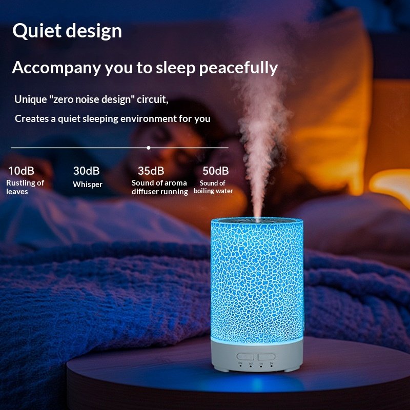 Crackle Glaze Aroma Diffuser & Humidifier - 150ml Ambient Light