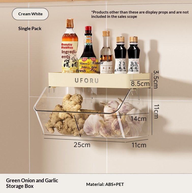 Wall-Mounted Spice Rack - Drawer-Style Seasoning Organiser