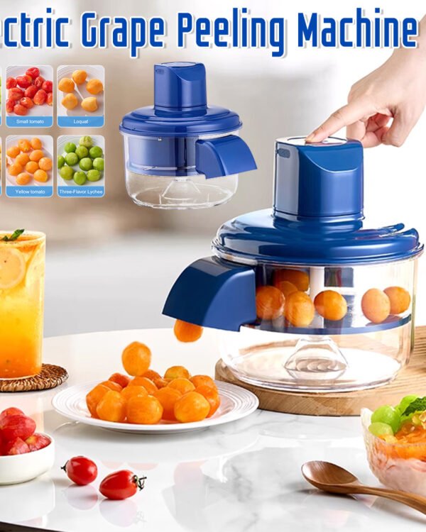 Automatic Electric Fruit Peeler – Rechargeable Hands-Free Grape, Apple & Potato Peeling Machine
