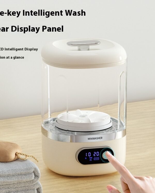Portable Mini Washing Machine – Automatic Washer & Spin Dryer for Underwear, Socks & Delicates