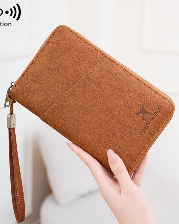 RFID-Blocking Passport Holder & Travel Document Organizer – Zippered Family Travel Wallet