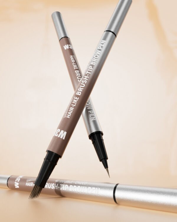 Microblading Eyebrow Pen – Sweat-Proof 4-Tip Liquid Brow Pen for Natural Hair-Like Brows
