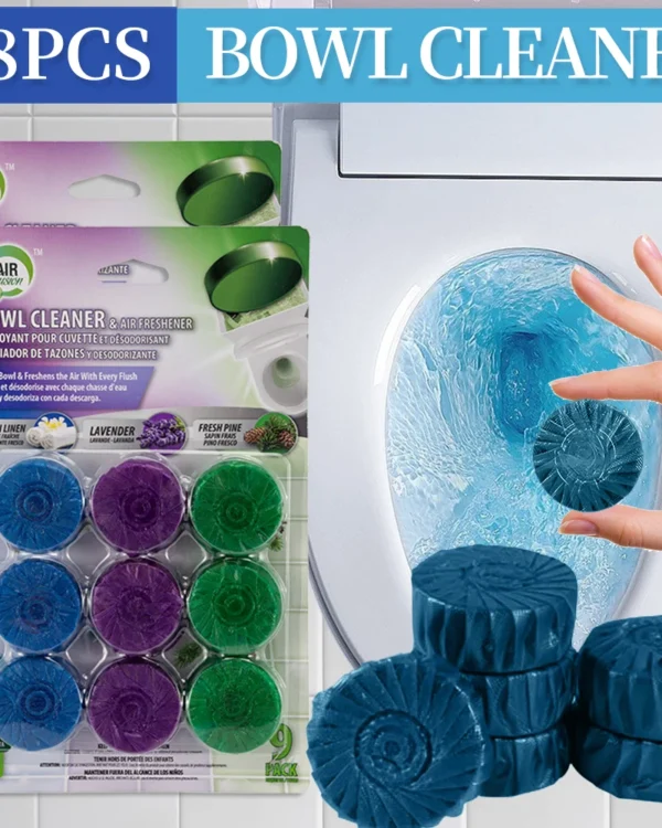 Automatic Toilet Cleaning Tablets, 3-in-1 Stain and Odor Formula