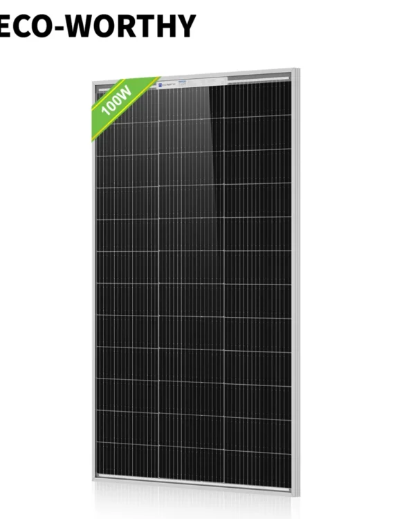 100W Bifacial N-Type Solar Panel, Rigid 12V Monocrystalline