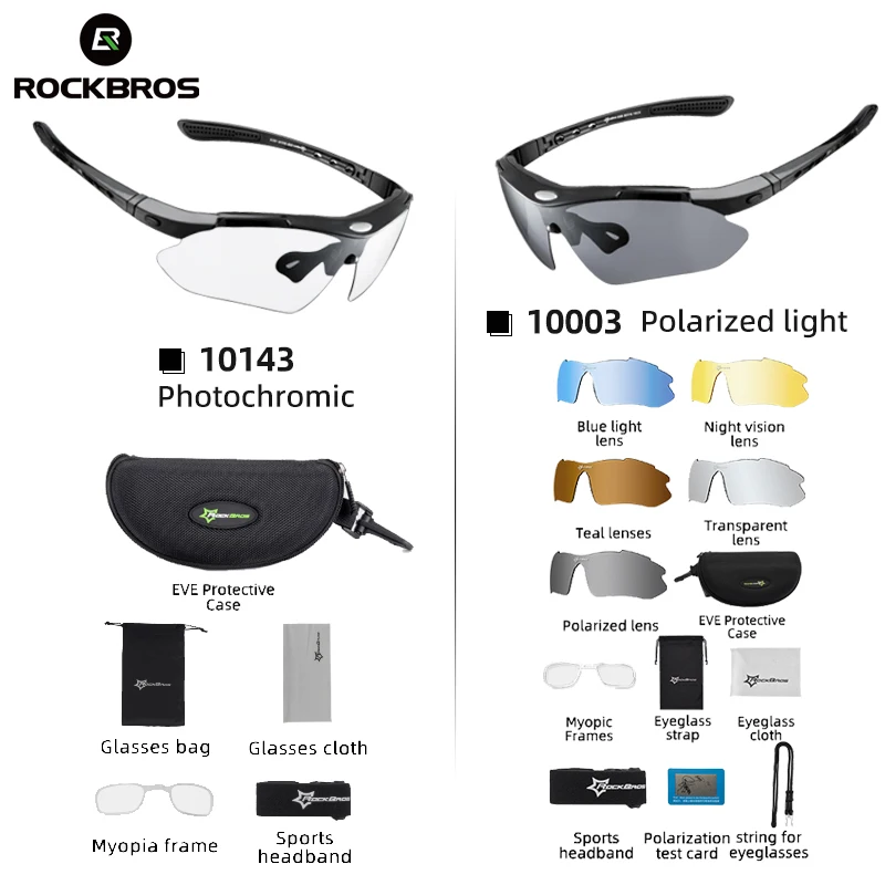 Polarized and Photochromic Cycling Glasses, Lightweight Frame