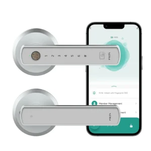 Smart Door Lock with Fingerprint, Passcode, Card and App
