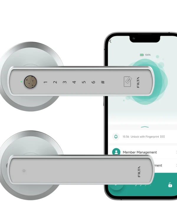 Smart Door Lock with Fingerprint, Passcode, Card and App