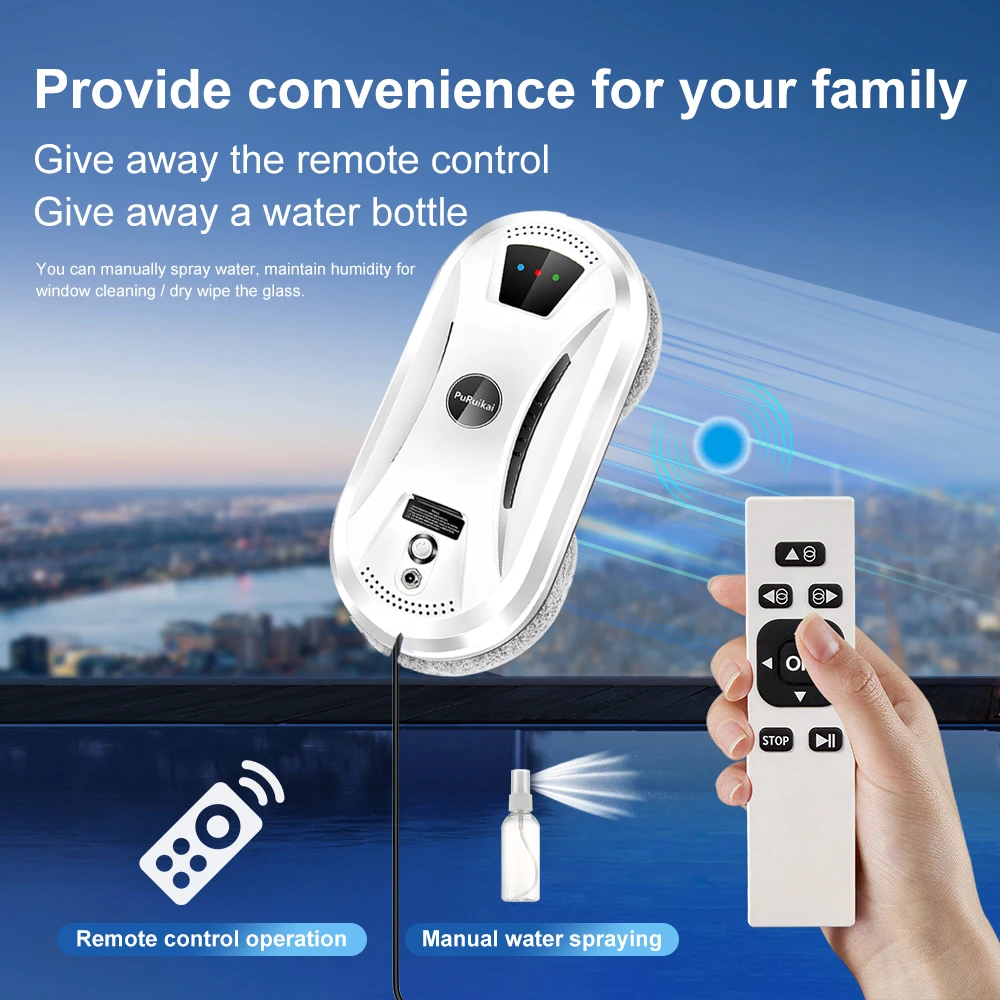 Window Cleaning Robot, Ultra Thin Glass Cleaner with Remote - photo 3